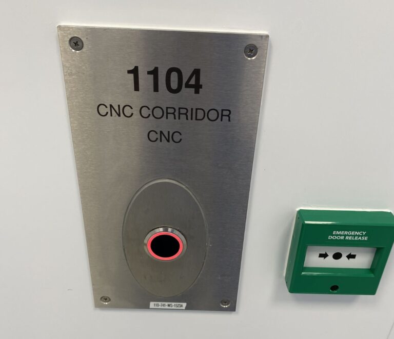 Facility room identification sign