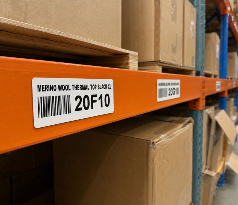 Industrial warehouse barcode label