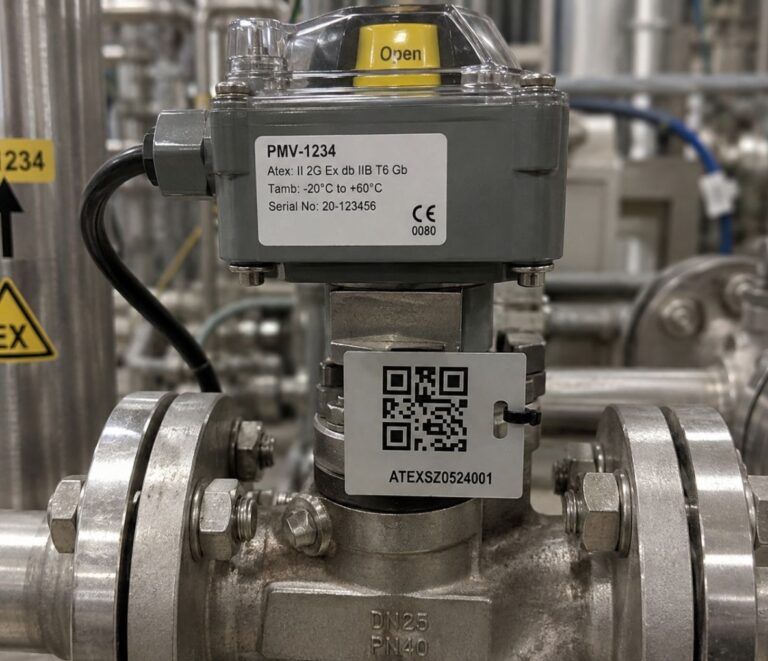 Valve asset qr code tag
